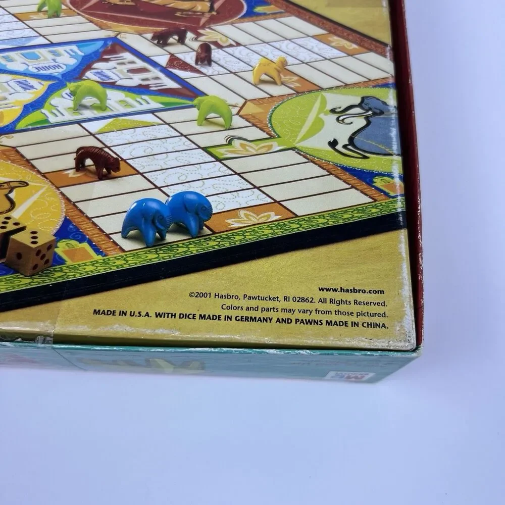 Vtg Parcheesi Board Game Milton Bradley Classic Game of India Complete 2001
